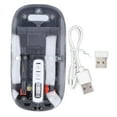 thumbnail image 2 of Ratón Inalámbrico, Mouse De Juego Transparente Con Receptor USB, Ratón Silencioso Inalámbrico Ergonómico, 3 Modo 2.4GHz BT1 BT2, 3 DPI Ajustable, Para PC Portátil, 2 of 7
