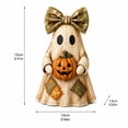 thumbnail image 2 of Vintage Halloween Decorations, Wooden Ghost Figurine Set with Patchwork Design, Spooky Halloween Decor for Fall Home Centerpiece,, 2 of 7