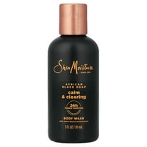 SheaMoisture Calm & Clearing Body Wash, African Black Soap, 3 fl oz (89 ml)
