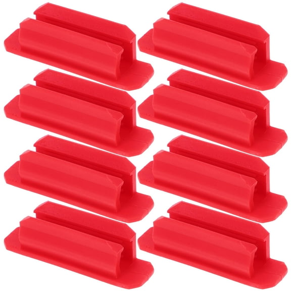 FRCOLOR  10 Pcs Silicone Pen Holder Set Stationery Kit Work Desk Red