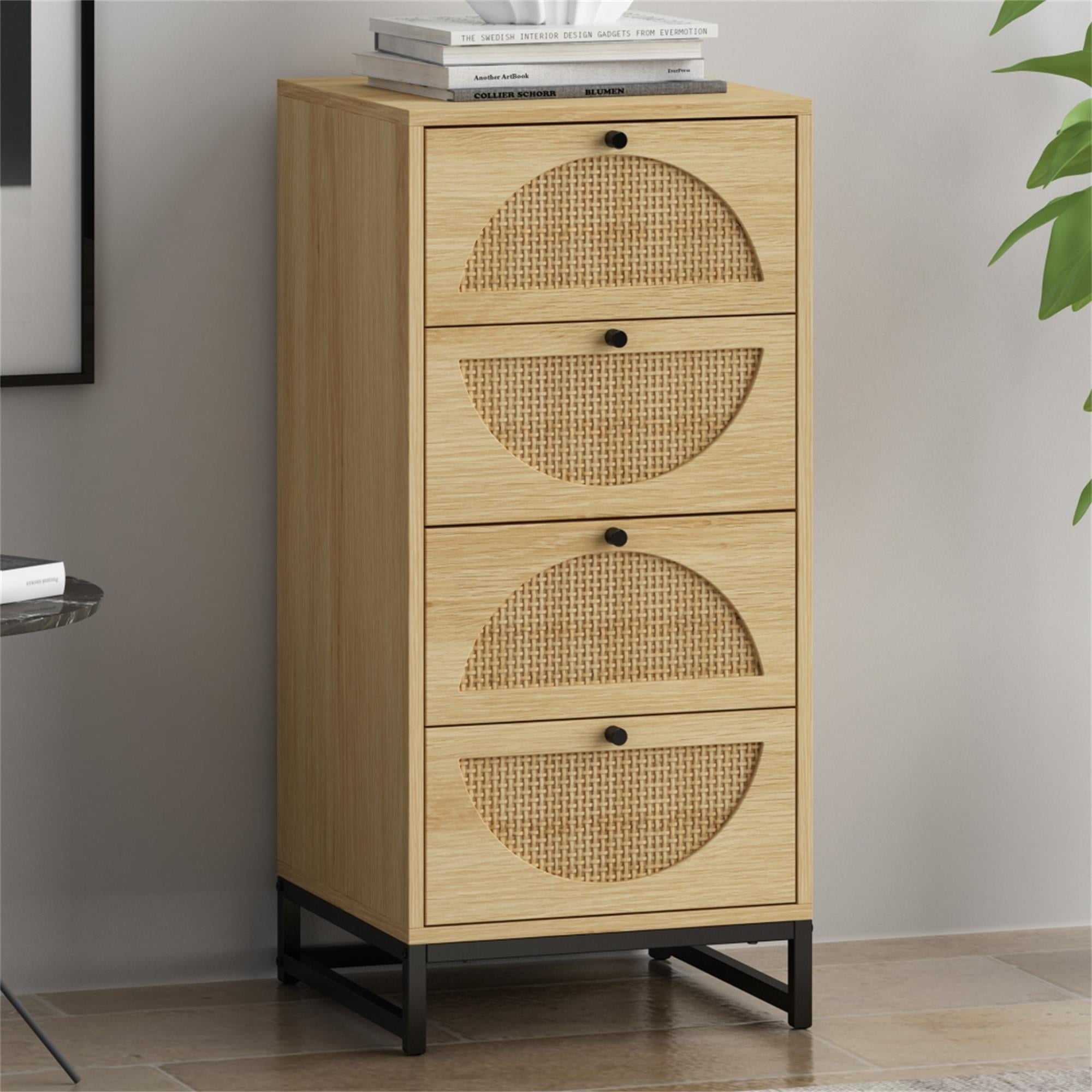 Resenkos Natural Rattans 4-Drawer Dresser for Bedroom Diversified Storage Organizer Resenkos Natural Rattans 4-Drawer Dresser for Bedroom Diversified Storage Organizer