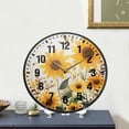 thumbnail image 4 of Yayeee Wall Clock Battery Operated 9.5" Silent Quartz Non-Ticking for Living Room Decor, Beige Sunflowers, 4 of 8