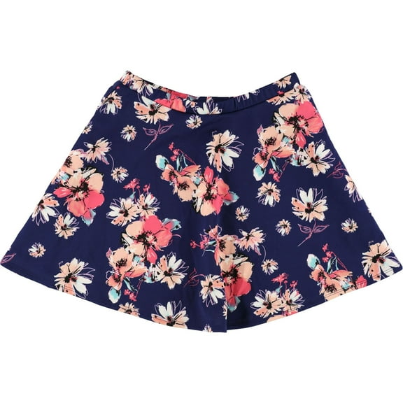 Bee Darlin Womens Printed Flared Skirt, Blue, Juniors, 9/10