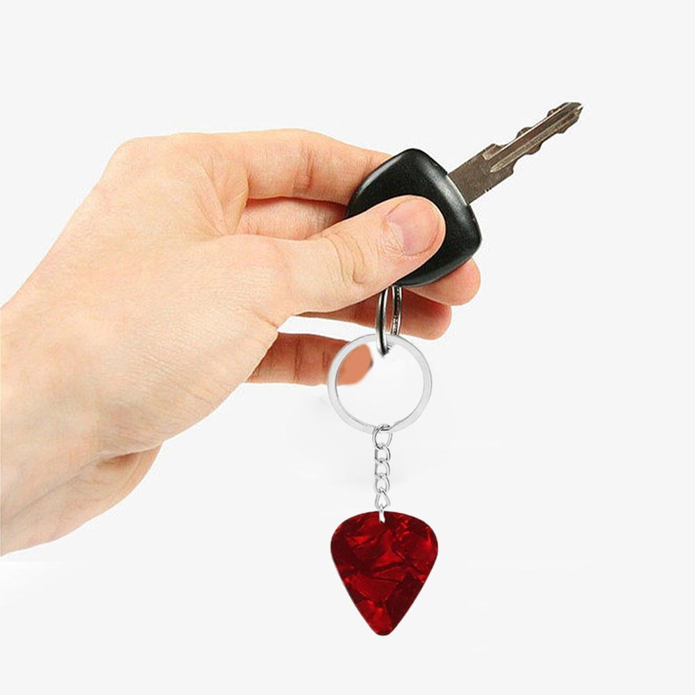 Wine red Guitar Plectrums Pick Paddle Keychain Ladies Girls KeyRings Keychain L7 U3Z5 Walmart