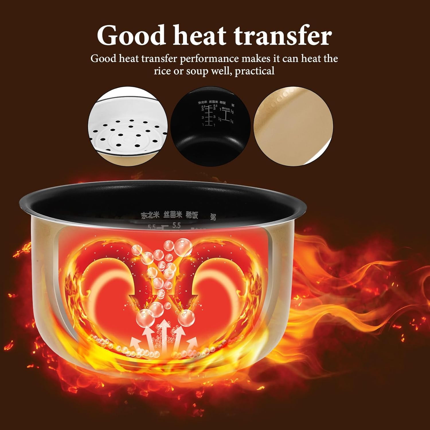 Non-Stick Rice Cooker Inner Pot Replacement for Household Electric Cookers - Large Capacity Kitchen Accessory