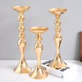 thumbnail image 4 of facefd Long Stand Metal Candle Tea Light Holder Candlestick Flower Vase Gold-S, 4 of 6