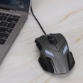 thumbnail image 3 of Ratón para juegos Yuxing G5 con cable USB 6 botones ergonómico negro gris, 3 of 5