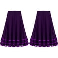 thumbnail image 3 of Aislor Girls Long Full Circle Dance Skirt Praise Dance Dress Liturgical Worship Costume 6-14 Purple 8, 3 of 7