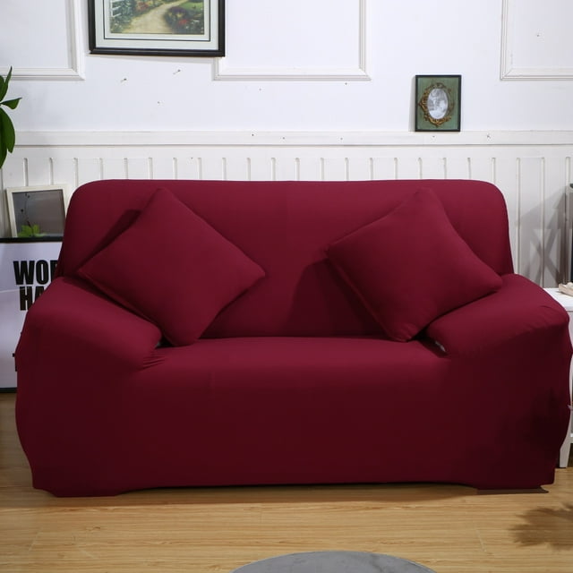 Stretch Arm Chair Cover - Sofa Covers Slipcover Sofa - 1-Piece 1 2 3 4 Seater Furniture Protector Polyester Spandex Fabric Armchair Slipcover With a Pillow Cover