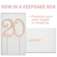 thumbnail image 2 of 20 Cake Topper - DC20&nbsp;Premium Rose Gold Metal - 20th Birthday or Anniversary Party Sparkly Rhinestone Decoration Makes a Great Centerpiece - Now Protected in a Box, 2 of 3