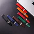 thumbnail image 4 of Correa de cuero de color liso con puntadas lisas para reloj de hombre y mujer, más colores opcionales, 4 of 4