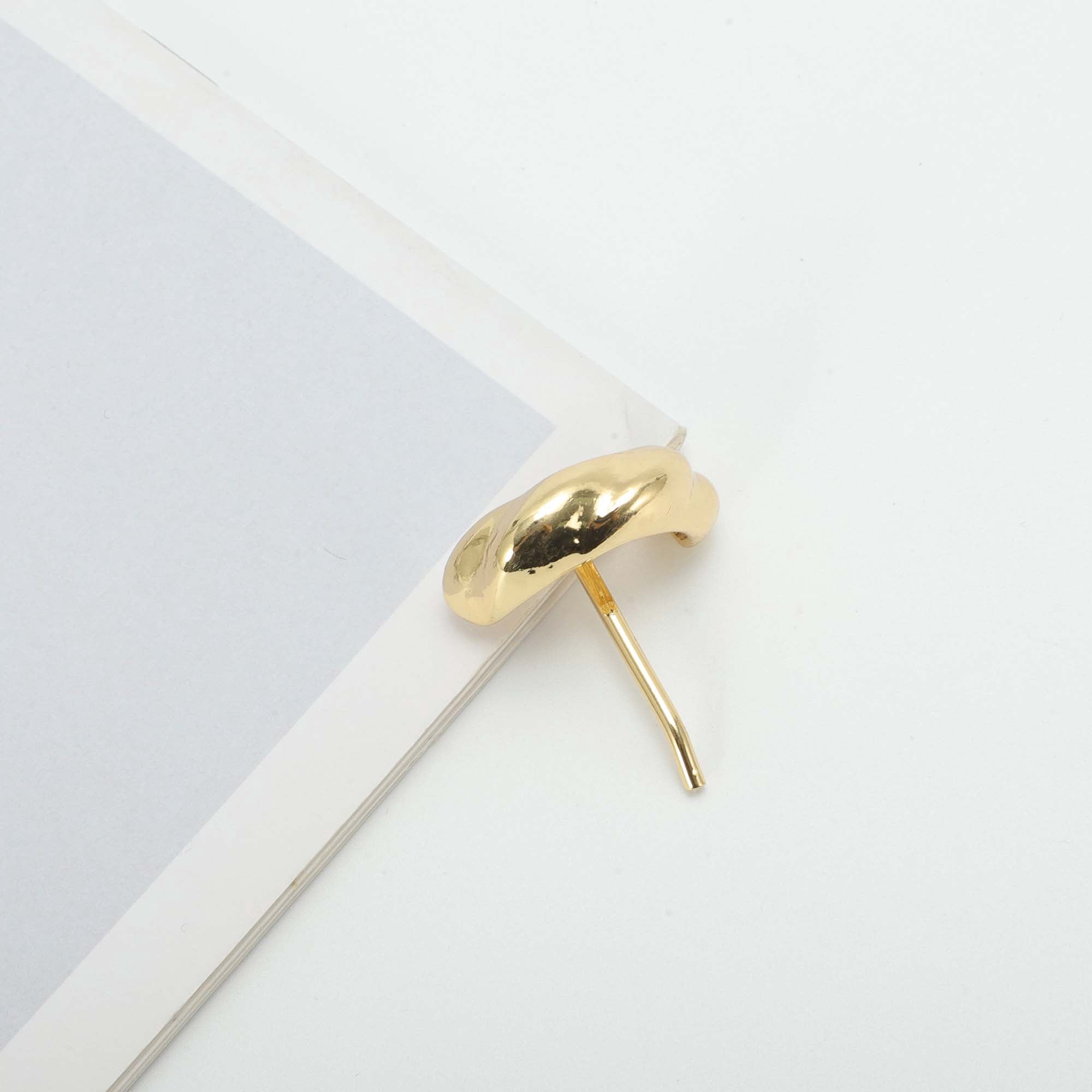 Unique Bargains Twill U-shaped Ponytail Buckle Hair Clip for Stylish Gold Tone