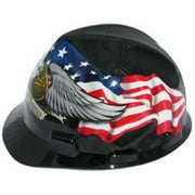 MSA V-Gard Patriotic American Pride USA hard hats -w/ Ratchet Suspension
