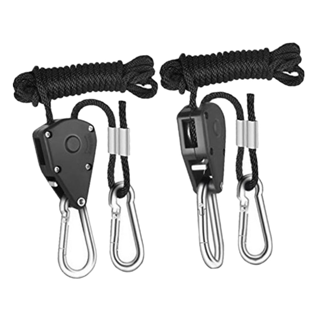 2PCS 150lb 1/8" Rope Ratchet Hangers for Hydroponics Grow Lighting Kits 1Pairs 