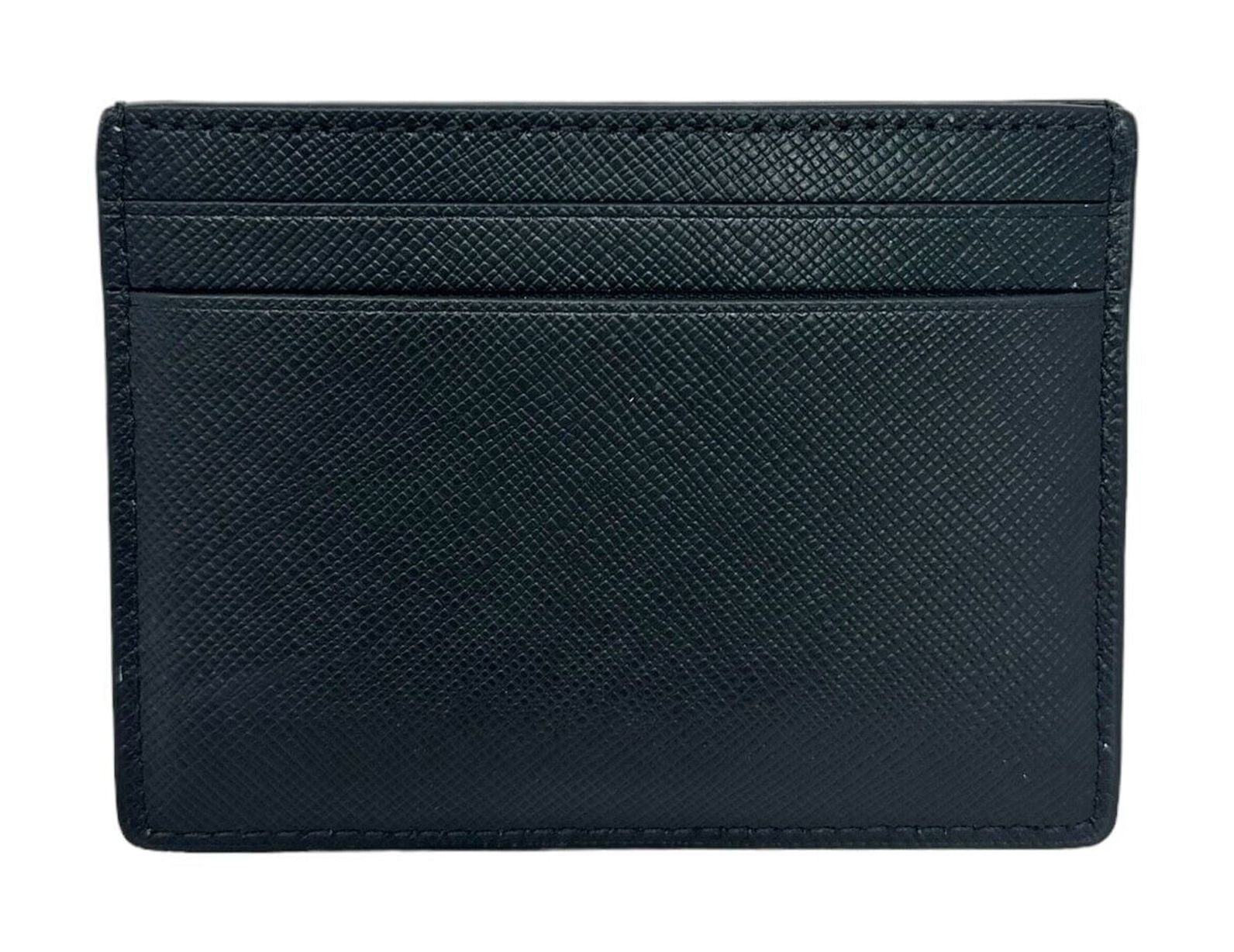 Kate Spade Madison Small Slim Card Holder Black Saffiano Leather Wallet KI368