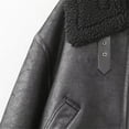 thumbnail image 5 of Women's Jacket with Collar Long Sleeve Zipper Pocket Double sided Motorcycle Style Spring New Style Jacket black L, 5 of 5