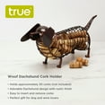 thumbnail image 2 of True Dachshund Cork Holder, Decorative Wine Cork Storage & Decor, Rustic Bronze, 2 of 4