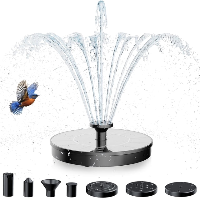 Fuente solar AMZtime de 1,4 W con 6 boquillas para exteriores
