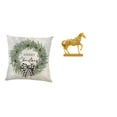 thumbnail image 1 of Funda de almohada,Funda de almohada navideña 2023 de 18 x 18 pulgadas,suave para interiores,Estatuas de caballos,Estatuas de caballos Figura de caballo Figura de caballo,Escultura de caballo, 1 of 8