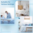 thumbnail image 5 of Bottlepic 6 Pcs Hospital Bed Sheets Set, Includes 2 Fitted Sheet 84x36x14", 2 Flat Sheets 104x59", 2 Pillowcases 19x29", Soft Breathable Fiber Cotton for Home and Hospital Use, Sky Blue, 5 of 5