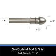 Mainstays Madelyn Adjustable Café Curtain Rod Set, 7/16 in Diameter, 28-48 in