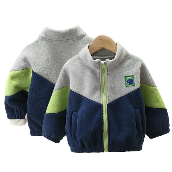 Esaierr Kids Toddler Autumn Winter Jacke for Boys Girls,Baby Fleece Casual Standing Collar Plush Jacket Baby Winter Jacket Cardigan for 1-5Y