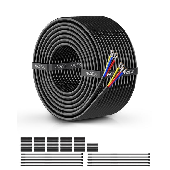 Cable NAOEVO, calibre 16, 4 conductores, 16 AWG, PVC trenzado de 4 núcleos