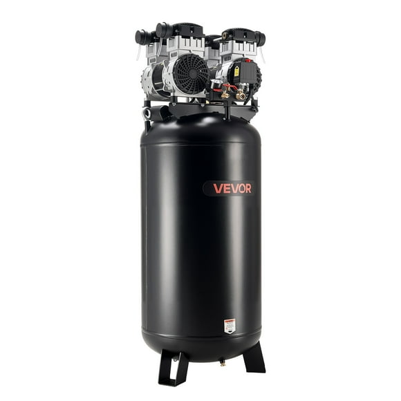 VEVOR 60 Gallons Heavy-Duty Air Compressor, 4HP 10SCFM at 90PSI Air Compressors with Max 125PSI Pressure, Oil-Free Compressor Tank(230V 60Hz, No-Plug)