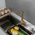 thumbnail image 4 of Antique Brass Kitchen Sink Faucet With 360-degree Rotation For Optimal Cleaning Flexibility, Ceramic Valve Core Ensuring Durability And Performance, Ideal For Any Sink Configuration, 4 of 5