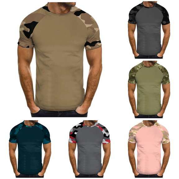 Trendfront Mens Color Block Athletic T Shirts Crewneck Short Sleeve Raglan Panels And Slim Fit Workout Training Tee Tops