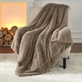 thumbnail image 6 of Soft Brown Twin Blanket for Bed, Fluffy Fuzzy Blankets Twin Size for Couch, Sofa, Cozy Plush Sherpa Fleece Faux Fur Blanket, Thick Warm Christmas Blanket Gifts for Women, Men, 60x80, 6 of 14