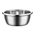thumbnail image 1 of Food Mixing Fruit Bowl Stainless Steel Tableware Salad Beater Vegetable Basin, 1 of 8