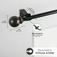 thumbnail image 5 of Kenney Chelsea 5/8" Standard Decorative Window Curtain Rod, 48-86", Oil Rubbed Bronze, 5 of 12