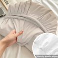 thumbnail image 4 of Full Size Fitted Sheet Set - Khaki Ombre 3 Piece Bedding Sets 16" Deep Pocket Fitted Sheet with 2 Pillowcases Farmhouse Beige Gradient Modern Art Brushed Microfiber Hotel Luxury Bed Sheets, 4 of 9