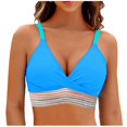 thumbnail image 1 of Traje de Baño de Color Sólido de las Mujeres, Impreso Conservador Plisado una Pieza con Cuello en V para la Playa Y la Piscina, Conjunto de Trajes de Baño de Verano Sexy, 1 of 2