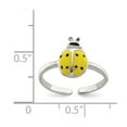 thumbnail image 2 of White Sterling Silver Ring Band Toe Enameled & Polished Lady Bug, 2 of 2