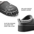 thumbnail image 3 of Queilt Pantoufles pour Femmes en Suède Véritable Plateforme Douce et Confortable Pantoufles à Enfiler d'Hiver Chaudes et Confortables pour Extérieur Intérieur Maison, 3 of 4