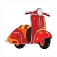 thumbnail image 3 of Ambesonne Vintage Duvet Cover Sets, Hippie Urban Scooter, 2-Queen, Red Orange, 3 of 7