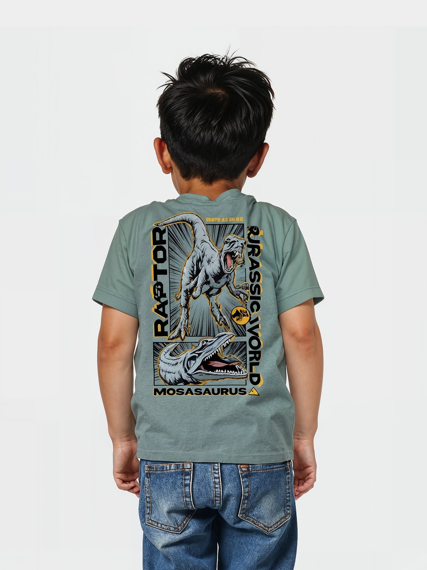 Jurassic Park Gruesome, Graphic Short Sleeve T-Shirt, Boys, XS-XXL