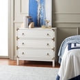 thumbnail image 4 of SAFAVIEH Galio Contemporary 3 Drawer Chest, White/Gold (30.7 in. W x 18.5 in. D x 30.6 in. H), 4 of 15