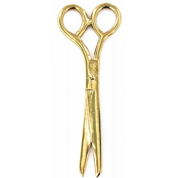 Gold Scissors Hair Stylist Salon Lapel Pin