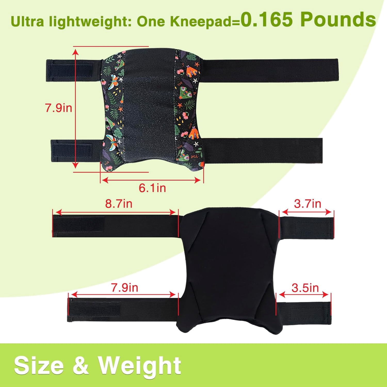 5 Pack Garden Knee Pads for Men Women, Waterproof Anti-Slip Foam Knee Protector for Gardening Flooring, Butterfly