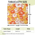 thumbnail image 2 of Pioneer Flower Floral Print Pattern Square Fitted Tablecloth with Elastic Edge,Square Table Cover,Washable Elastic Table Cover for Home Kitchen Party Decor 36"x36", 2 of 6