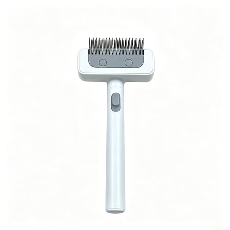 Gently Removes Loose Fur Flexible Stainless-Steel Bristles Brush for Dogs White
