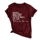 thumbnail image 1 of Gibobby Camisetas Mujer Manga Corta Camiseta suelta con estampado blusas para mujer, blusa informal con cuello redondo y mangas con letras, blusa para (Vino,CH), 1 of 5