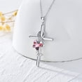 thumbnail image 5 of Dorunmo Butterfly Cross Necklace 925 Sterling Silver for Women Forever in My Heart Crystal Butterfly Cross Necklace, 5 of 6