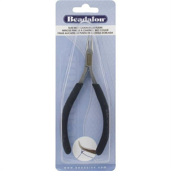 Beadalon 201A-013 Pliers 5.75 in. Slim Bent Chain Nose