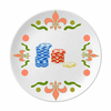 Casino Chips Arrangement Illustration Flower Ceramics Plate Tableware Dinner Dish