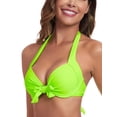 thumbnail image 2 of RELLECIGA Women's Push Up Bikini Top Knot Front Underwire Bathing Suit, 2 of 7
