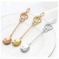 thumbnail image 1 of 3 uds cucharas de café bonitas Mini cuchara de postre forma de nota Musical cuchara pequeña Retro para helado de Metal LingWen 9024715575166, 1 of 1